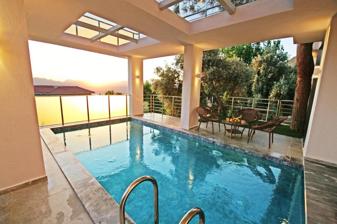 Villa With A Private Heated Pool, Jacuzzi, Overlooking Spectacular Views Of The Sea Kaş Exterior foto